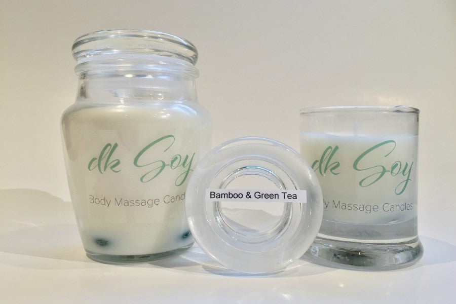 bamboo green tea massage oil candles