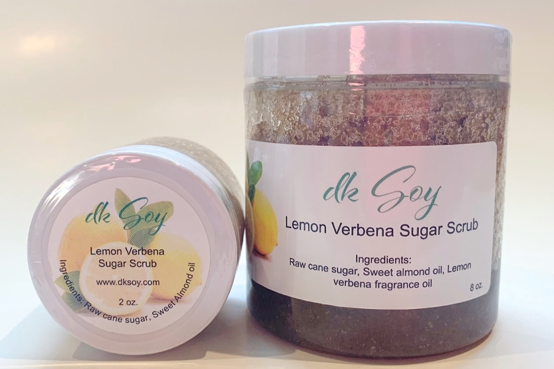 lemon verbena sugar scrubs