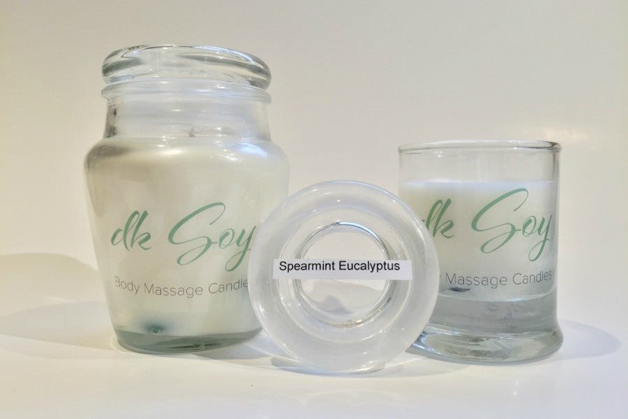 spearmint eucalyptus massage oil candles