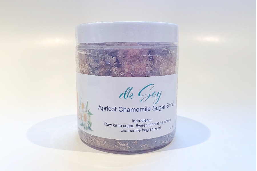 large apricot chamomile sugar scrub