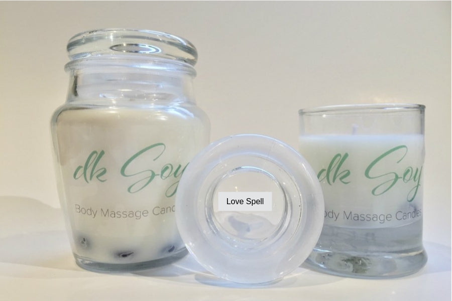 love spell massage oil candles
