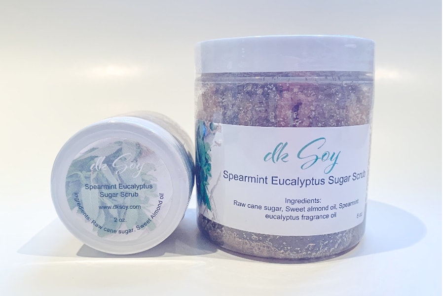 spearmint eucalyptus sugar scrubs