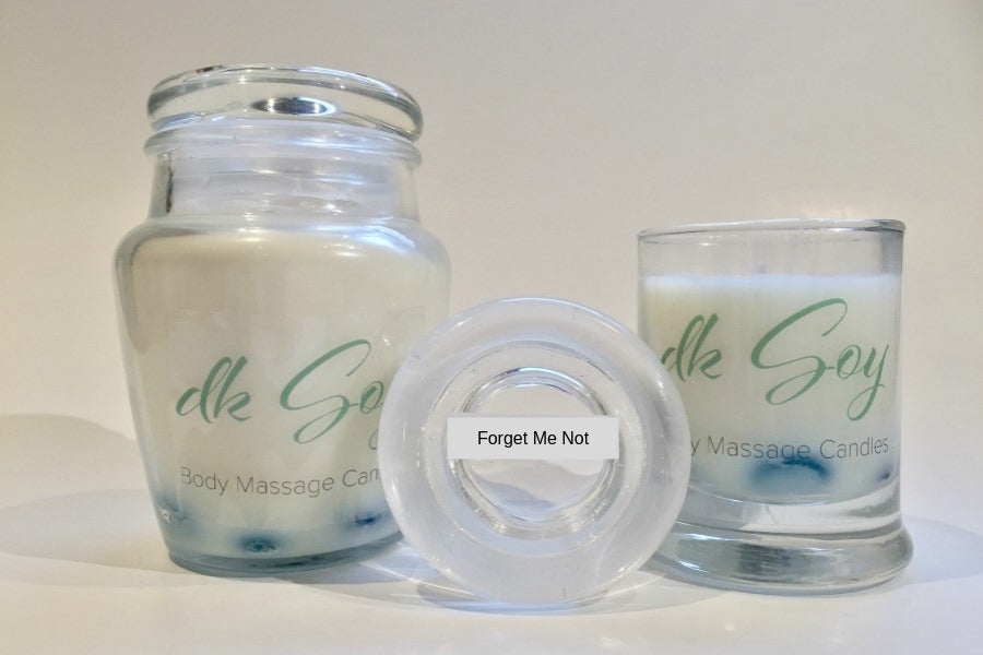 forget me not massage oil candles