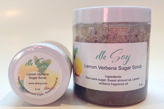 lemon verbena sugar scrubs