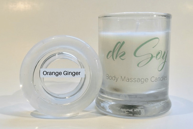 orange ginger massage oil candles