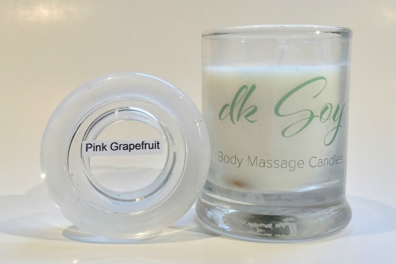 pink grapefruit massage oil candles