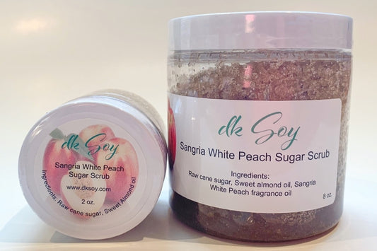sangria white peach sugar scrubs